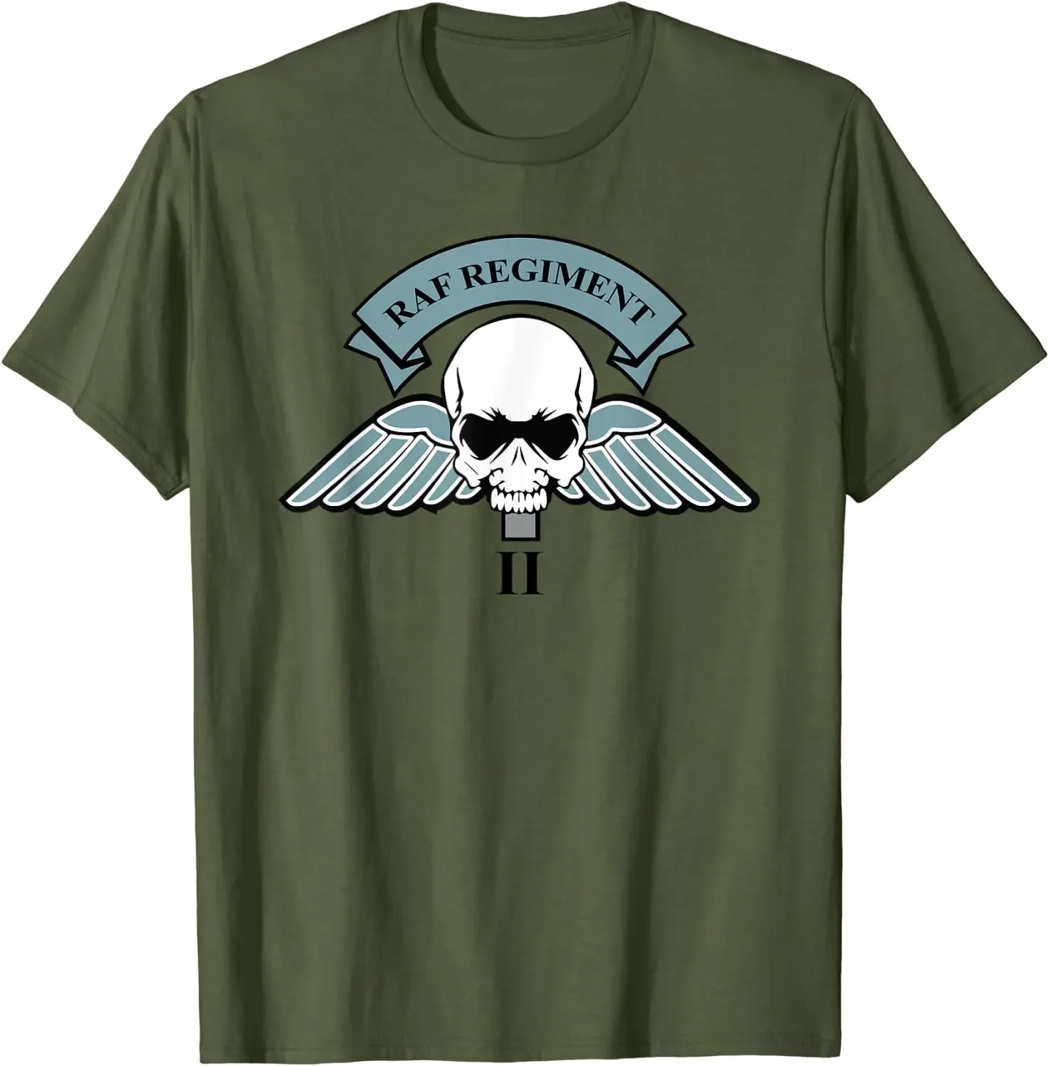 Raf Regiment 2 Squadron Wings T-Shirt Da Uomo T-Shirt Estiva Con Scollo A O In Cotone Casual A Maniche Corte