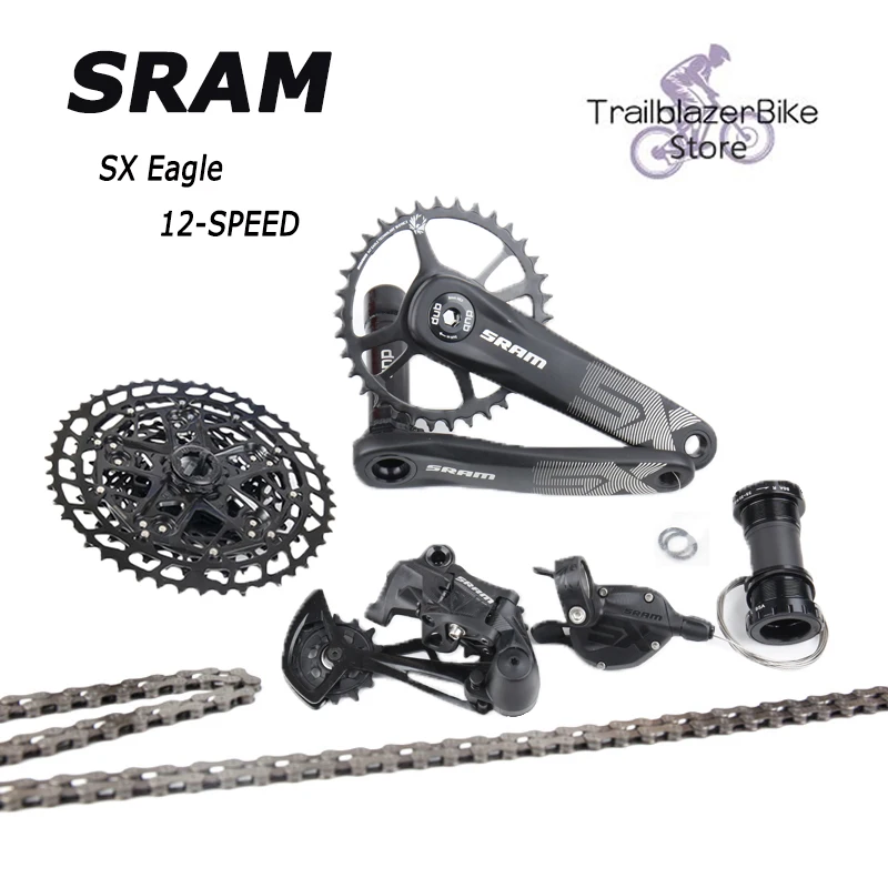 Sram Sx Eagle 12 Velocità 12V Mtb Groupset Guarnitura Trigger Shifter Deragliatore Posteriore Catena A Cassetta 126 Maglie Accessori Per Biciclette