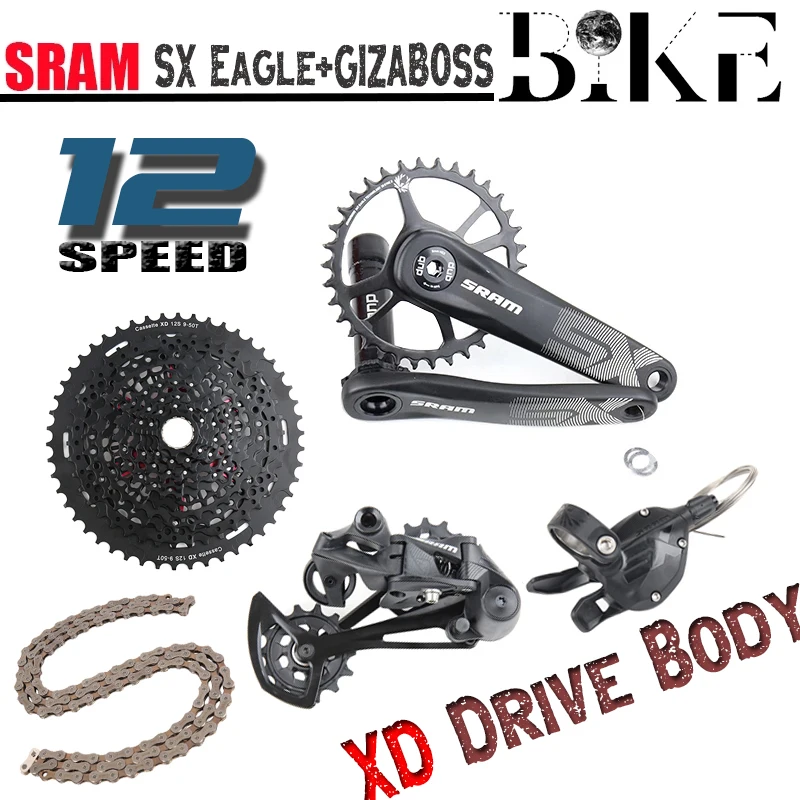 Sram Sx Eagle 1X12 12 Velocità 12V Mtb Groupset Kit Dub Guarnitura Trigger Shifter Deragliatore Cassetta K7 Xd Accessori Per Biciclette