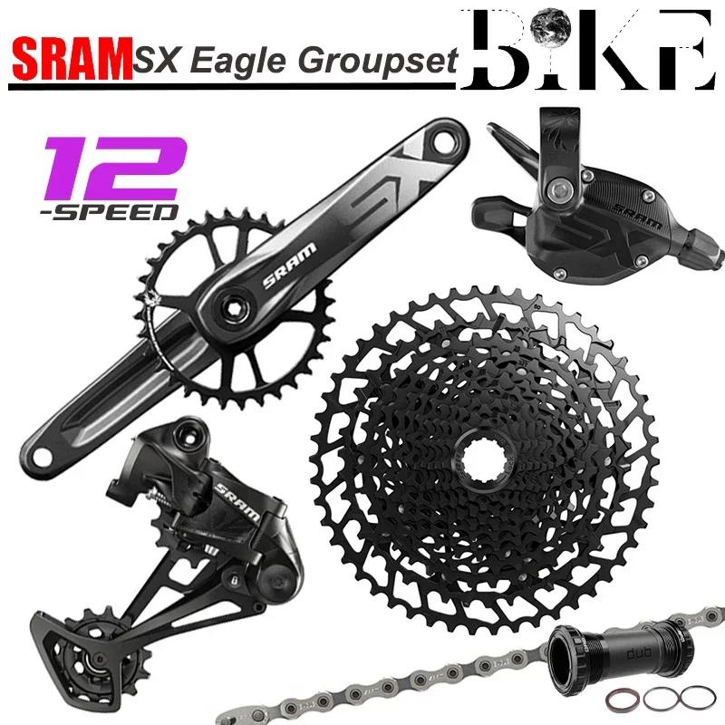 Sram Sx Eagle 1X12 12 Velocità 12V Mtb Groupset Kit Dub Guarnitura Trigger Shifter Deragliatore Cassetta K7 Catena Accessori Per Biciclette