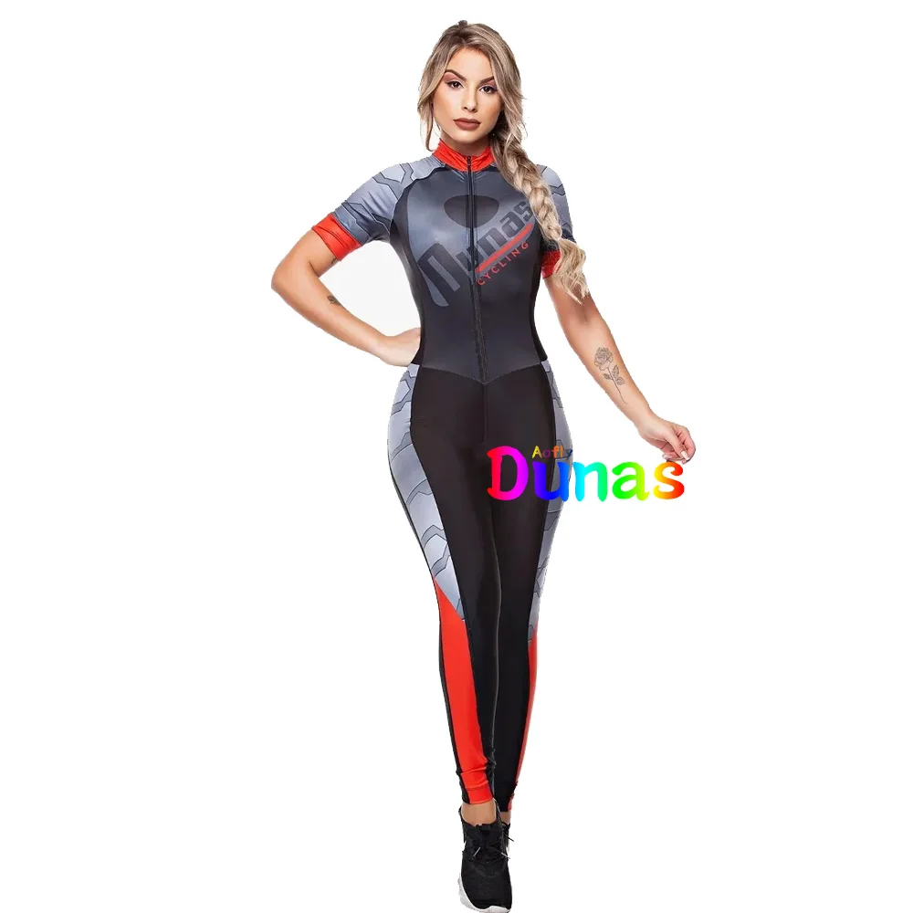 Maglia Da Ciclismo Manica Corta Triathlon Dunas Da Donna Set Tuta Maillot Ropa Ciclismo Camicia Da Bici Abbigliamento Da Bici Go Pro Team