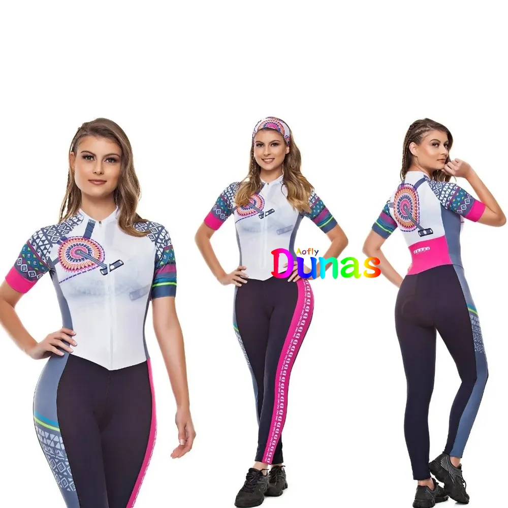 Maglia Da Ciclismo Manica Corta Triathlon Dunas Da Donna Set Tuta Maillot Ropa Ciclismo Camicia Da Bici Abbigliamento Da Bici Go Pro Team