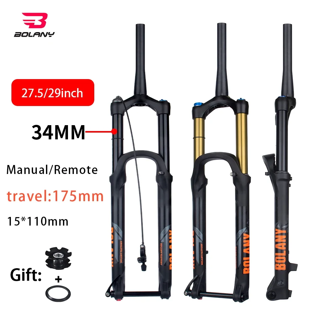 Sospensione Mtb 29/27, 5 Pollici 175Mm Travel Mtb Air Fork Thru Axle Ammortizzatore Forcella Regolazione Rimbalzo Bicyle Fork Per Dh Am