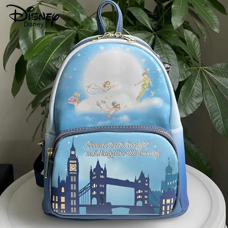 Disney Original Loungefly Peter Pan Zaini Da Donna Anime Cosplay Peter And Wendy Star Mini Zaino Fashion Pu Kawaii Bag