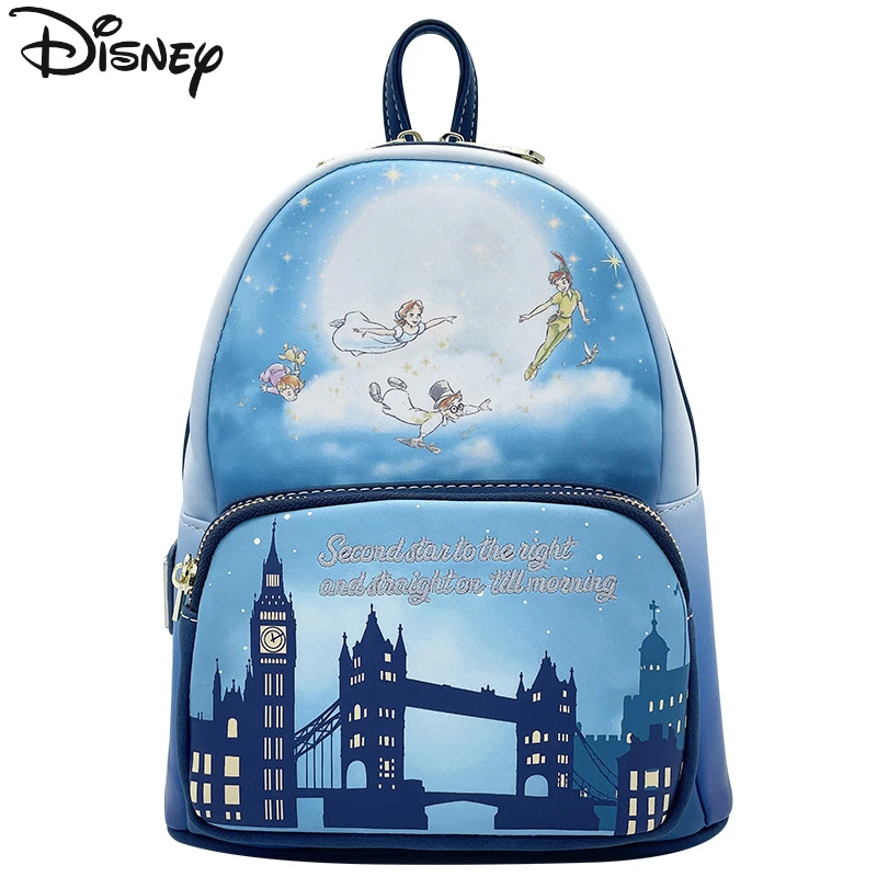 Original Loungefly Disney Peter Pan Zaini Da Donna Anime Cosplay Peter And Wendy Star Sky Mini Zaino Fashion Pu Kawaii Bag