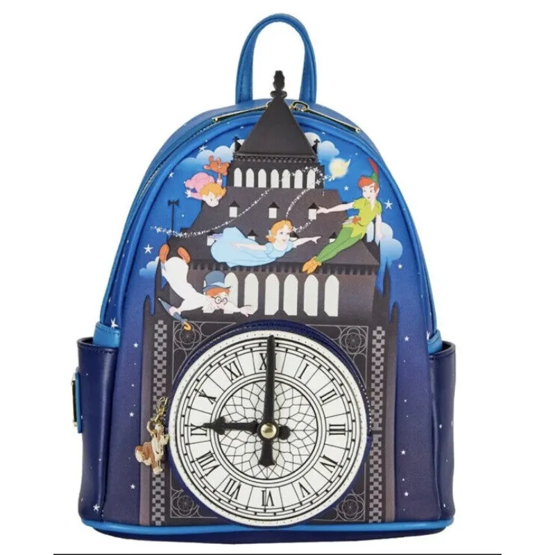 Loungefly Peter Pan Clock Glow In The Dark Mini Zaino Borsa A Tracolla Doppia Tracolla Da Donna