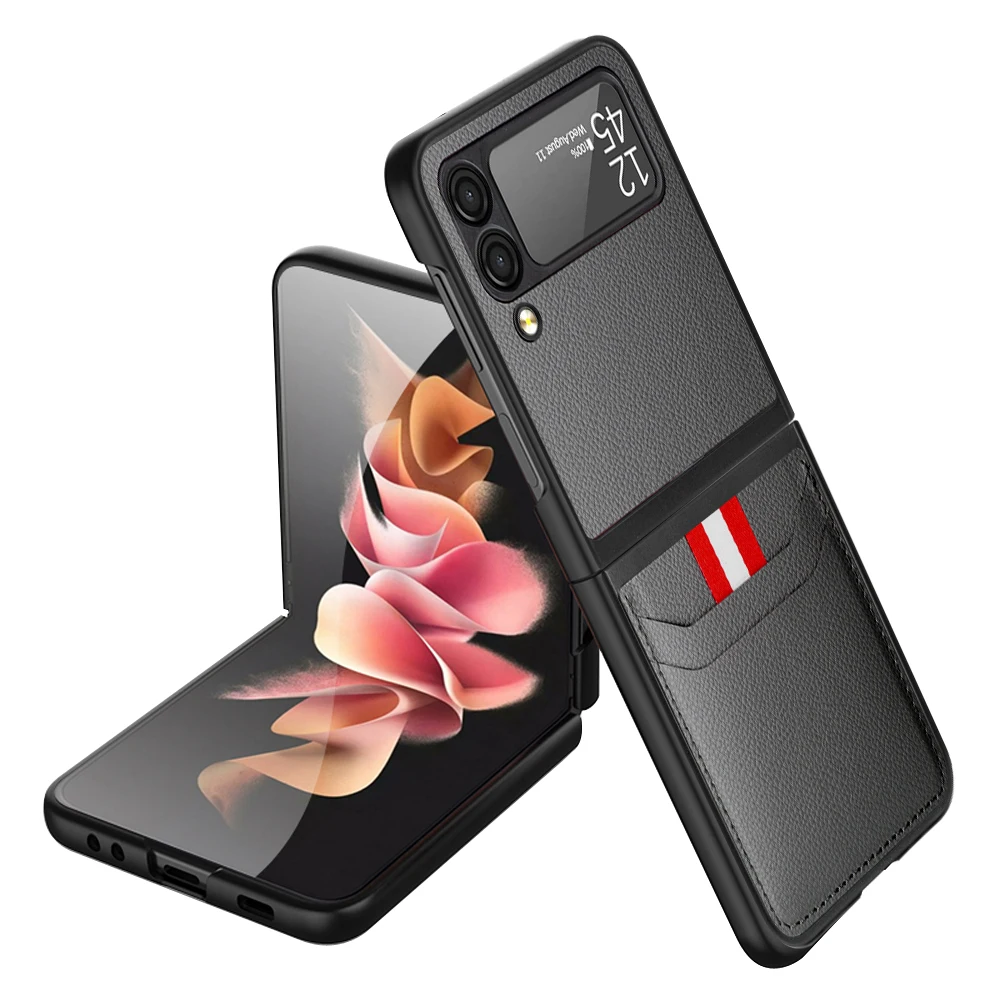 Per Samsung Flip3 Custodia Antiurto In Pelle Antigraffio Per Samsung Galaxy Z Flip3 Flip 3 Protezione Accessori Per Telefoni Pieghevoli