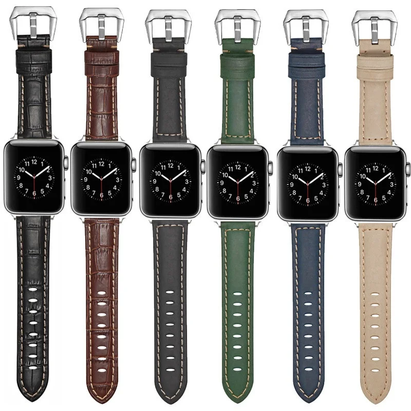 Cinturino In Vera Pelle Fashion Panerai Design Per Apple Watch Series 7/Se/6/5/4/3/2/1 (41Mm 45Mm 44Mm 40Mm 42Mm 38Mm)