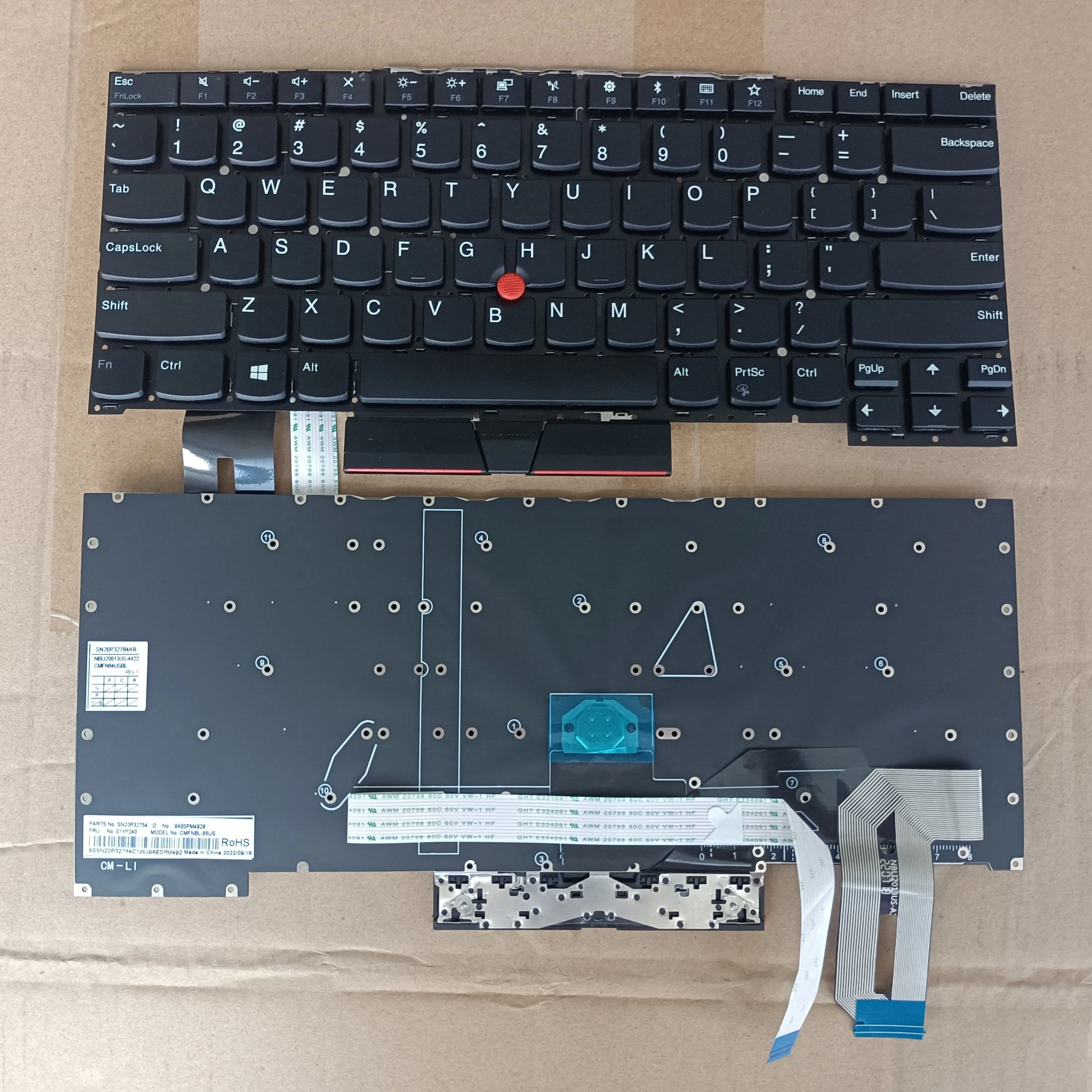 Per Tastiera Lenovo Thinkpad T490S T495S T14S Extreme T14S X1 Tastiera Per Notebook Us (Non Uguale Alla Serie T490)