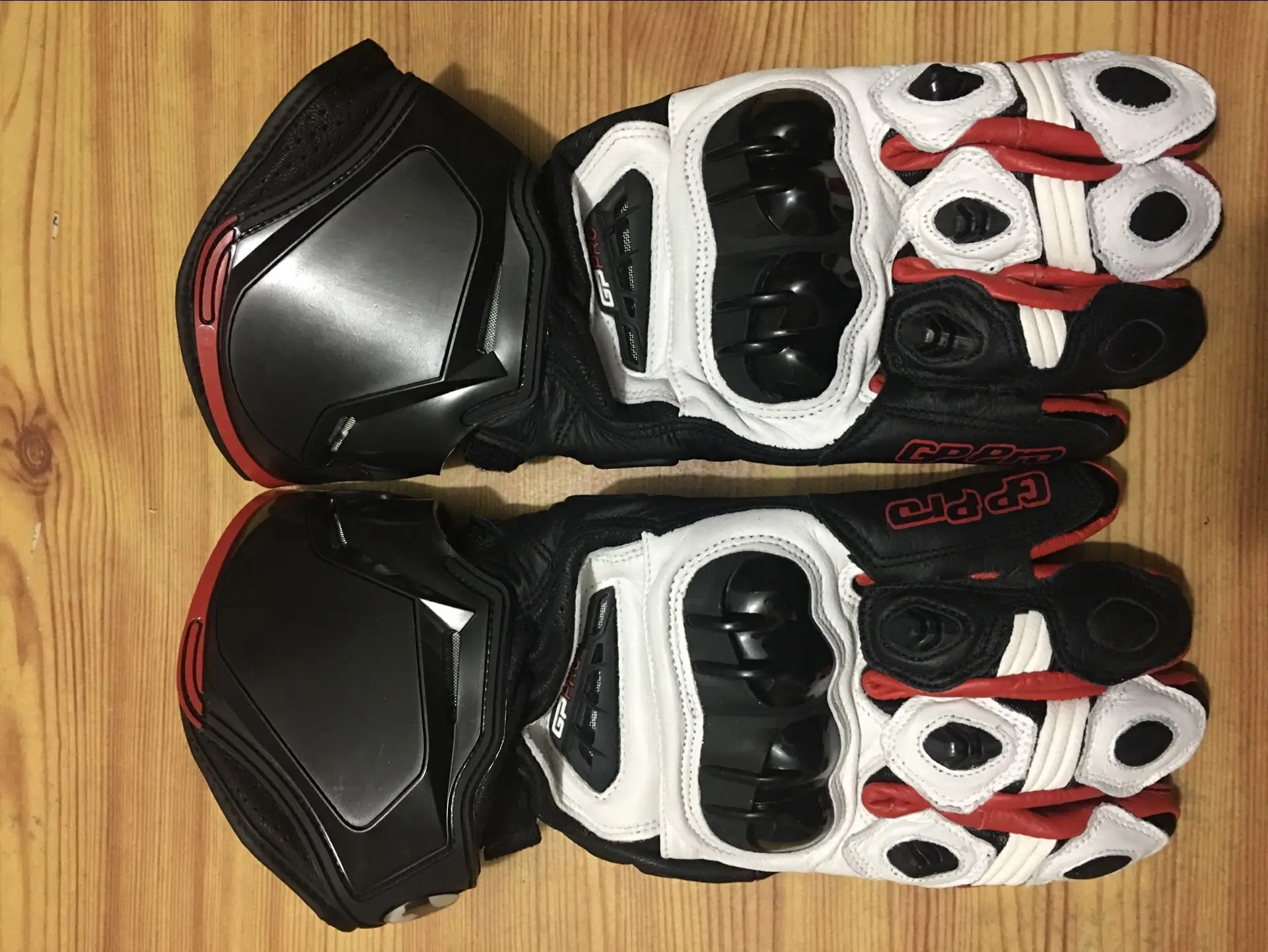 Pro Moto In Pelle Alpina Lungo Moto Gp M1 Racing Guanti In Pelle Bovina Moto Rosso/Nero