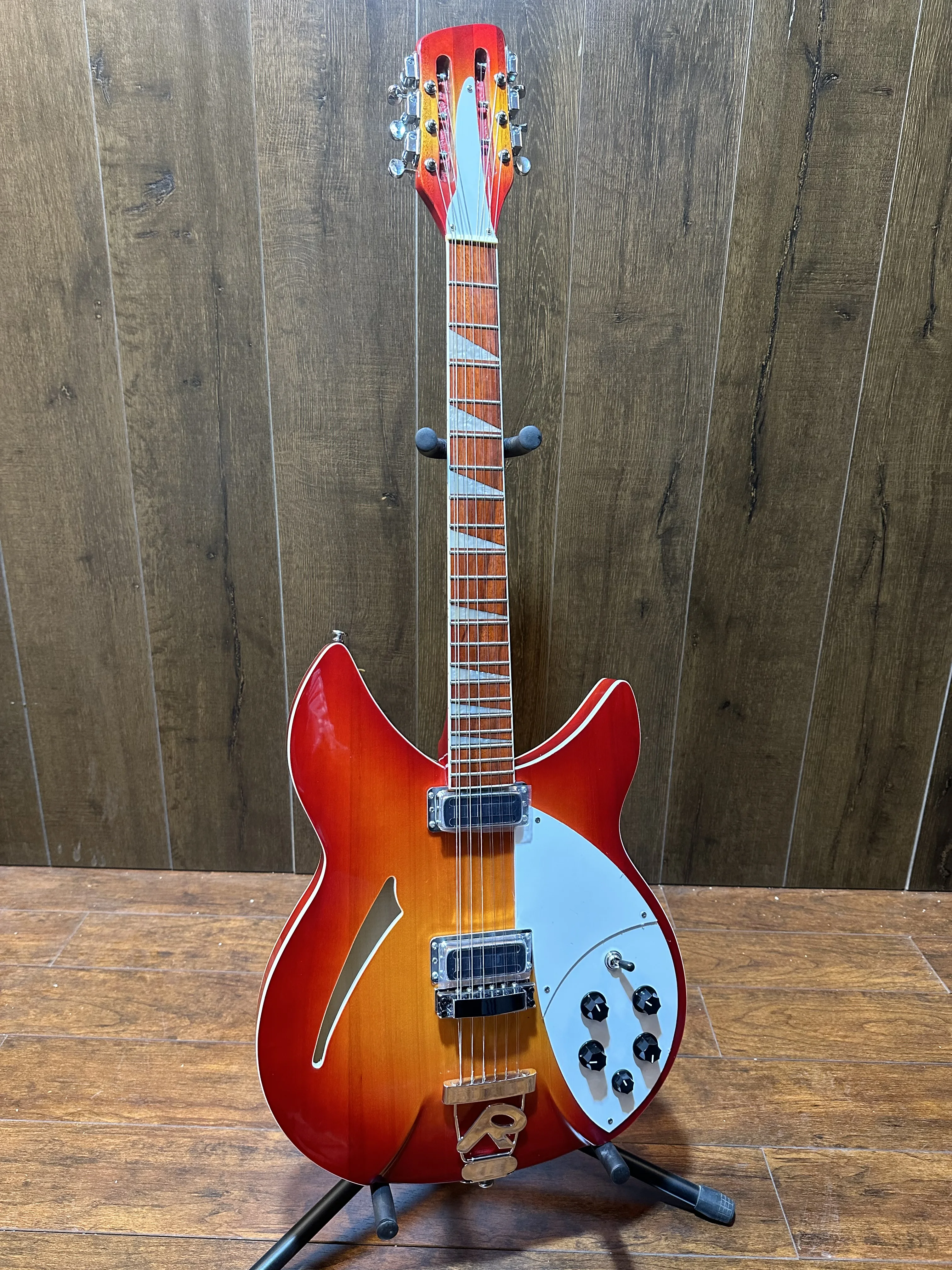 Cherry Red 12 Corde Rickenback 360 Chitarra Jazz Elettrica Semi Hollow 12 Corde Ricken 330 Chitarra Jazz
