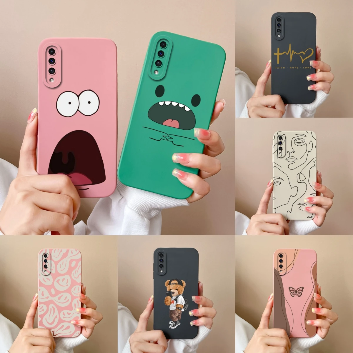 Per Samsung A50 A50S A51 M40S Custodie Espressioni Divertenti Cover Quadrata Durevole Senior Per Samsung Galaxy A 50 A 50S A 51 M 40S Coque