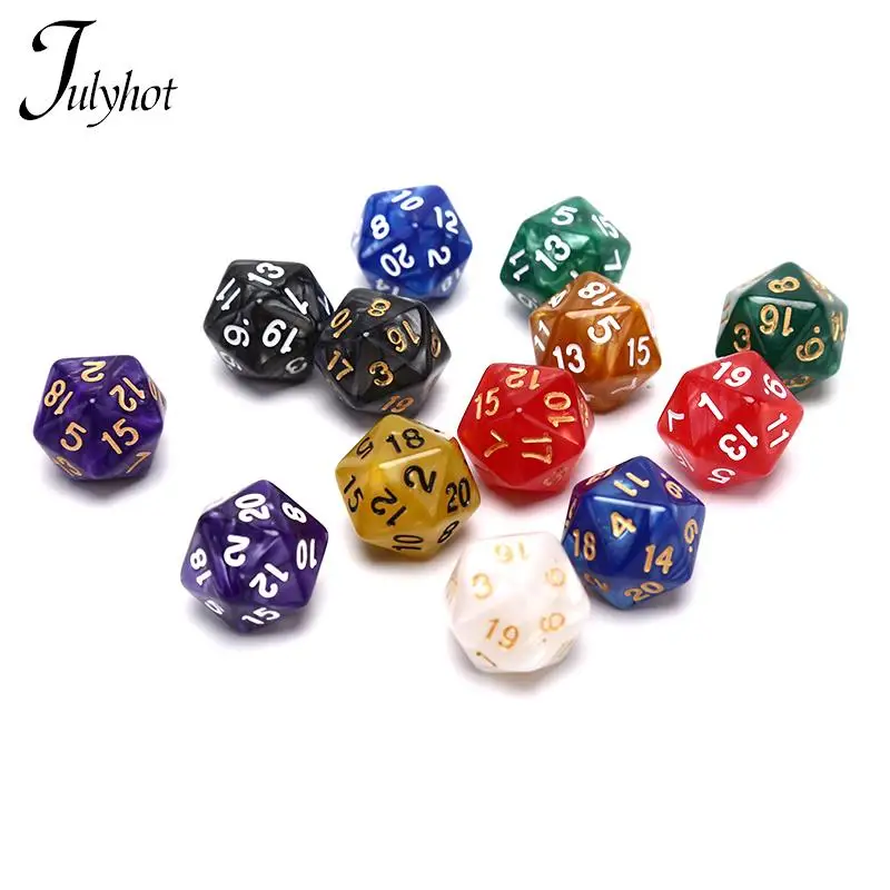1Pc 20 Facce Giochi Dadi Per Rpg Dungeons & Dragon Bicolore D20 Rpg Dadi Colori Ricchi D20 Dadi