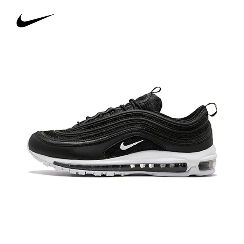 Original Nike Air Max 97 Black Bullet Scarpe Da Corsa Da Uomo E Da Donna Sneakers Sportive Traspiranti Unisex Nere Bianche 921826-001