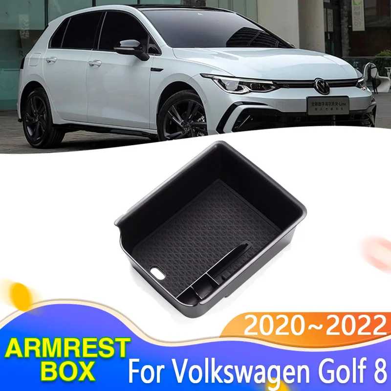 1X Scatola Di Immagazzinaggio Per Vw Volkswagen Golf 8 Mk8 Cd1 Gti Gte 2020 2021 2022 Supporto Per Container Bracciolo Centrale Organizzatore Accessor