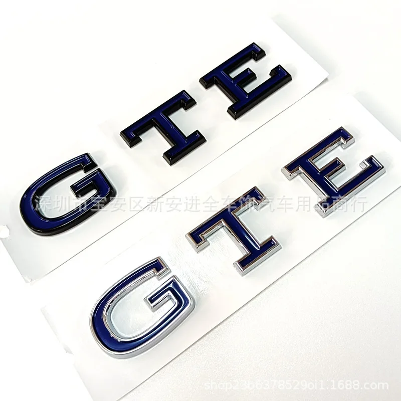 3D Abs Nero Argento Blu Logo Gte Emblem Car Fender Badge Tronco Decalcomania Per Vw Golf Gte Stikcer Accessori