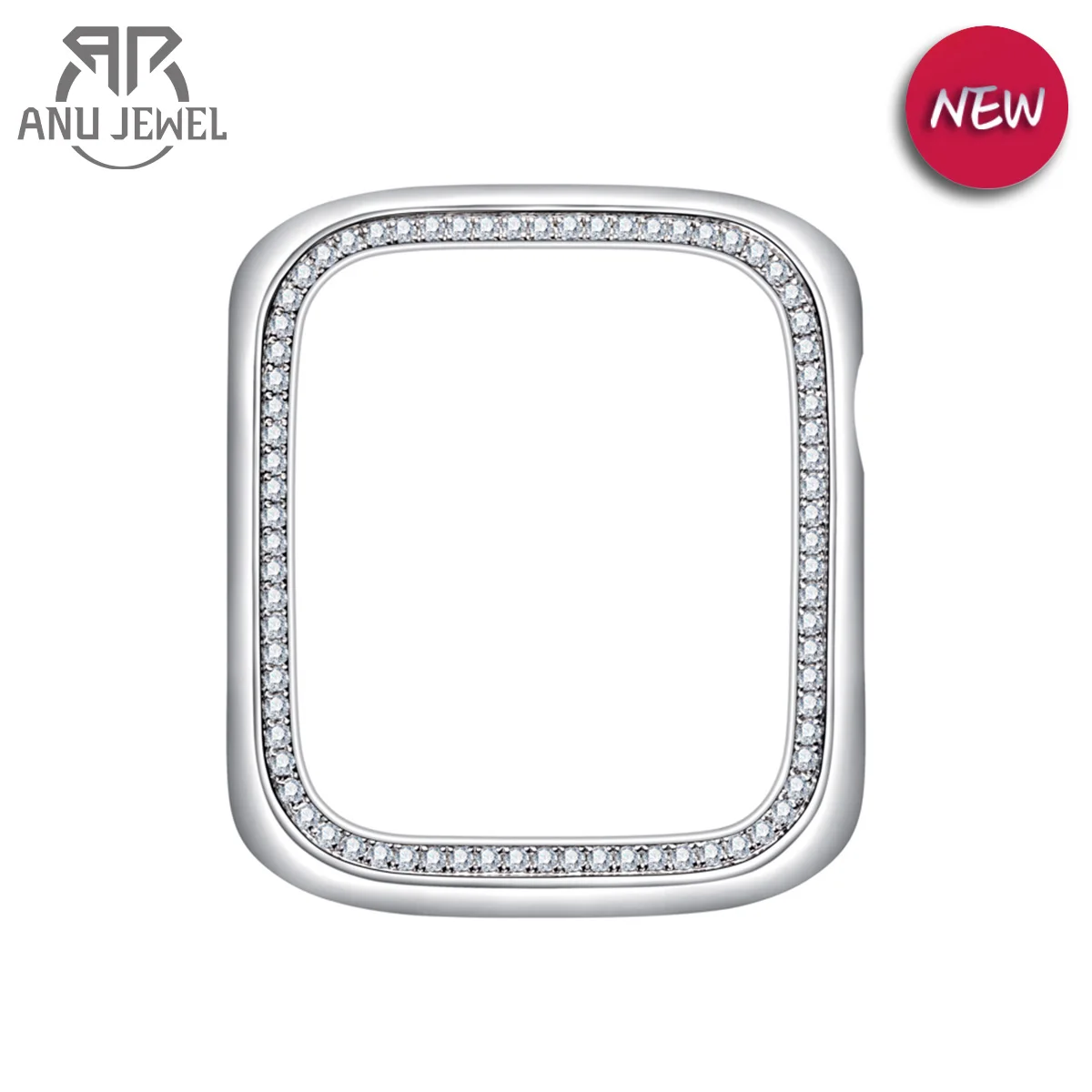 Anujewel Moissanite Apple Watch Case Series 9 8 7 45Mm Full Creato Cover Protettiva Con Diamanti Per Iwatch Jewelry Wholesale