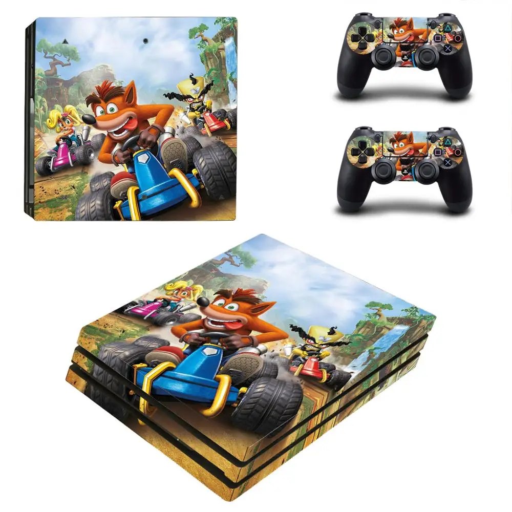Crash Team Racing Nitro-Powered Ps4 Pro Skin Sticker Per Playstation 4 Console E Controller Ps4 Pro Skin Stickers Decalcomania In Vinile