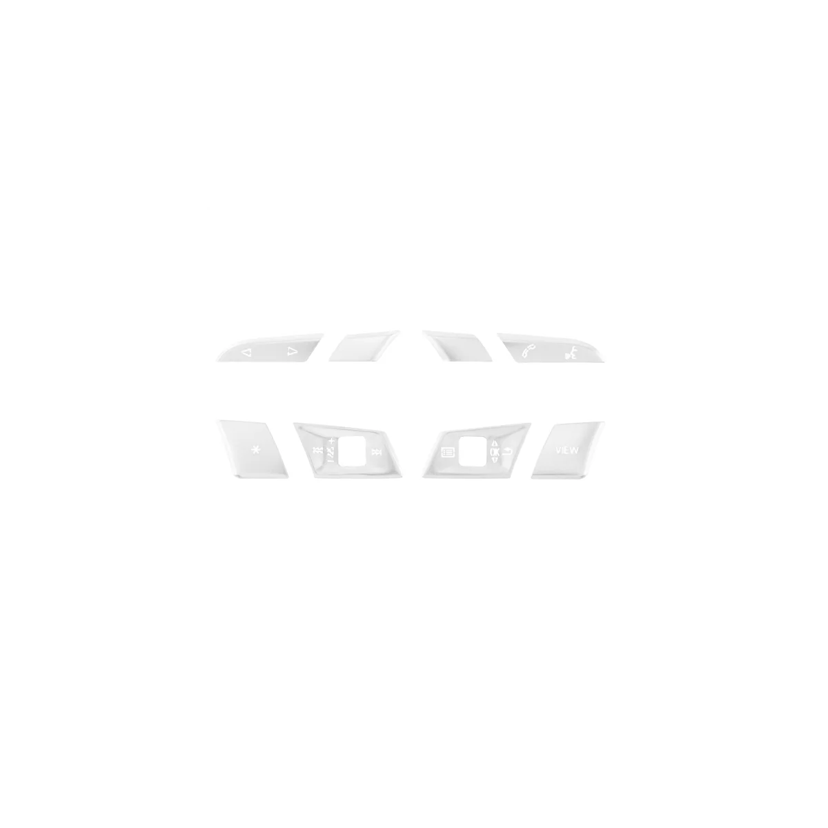 Per Il 2021 Audi A3 A4 A5 Tuning Pulsante Del Volante Adesivi Decorazione Cornice Del Volante Paillettes Argento