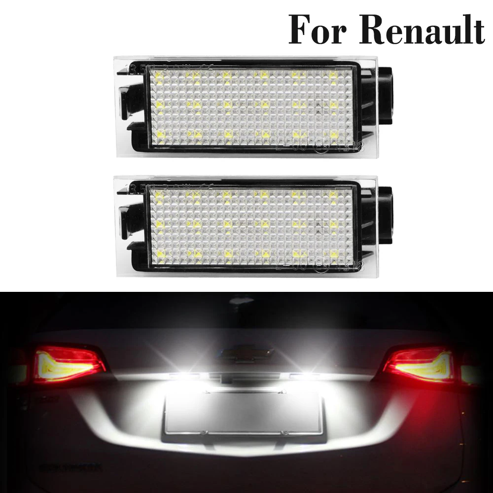 Luce Targa A Led 2 Pezzi Per Renault Megane Twingo Laguna Phase Master 2 3 Clio Espace 4 Lampade Assemblaggio Auto Luces