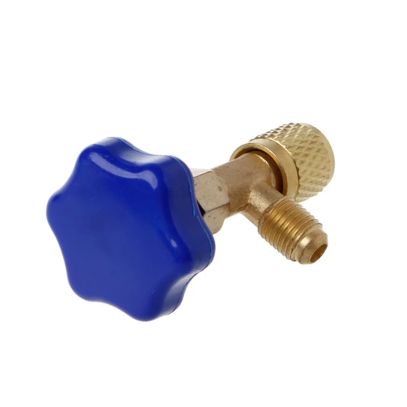 Rubinetto Automatico 1/4 Sae In Ottone Per Adattatore Valvola Per Frigorifero A Gas R22 R134A R410A