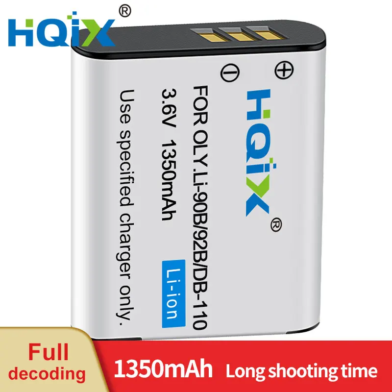Hqix Per Batteria Caricabatterie Per Fotocamera Ricoh Grforte G900 Gr3X Wg-6 Gr3 Grforte X Db-110
