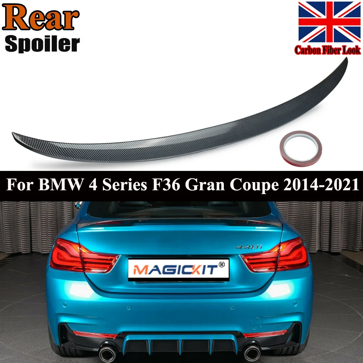 Mp Style Accessori Auto Auto Posteriore Tronco Spoiler Ala Boot Lip Per Bmw Serie 4 F36 Gran Coupe 2013-2019