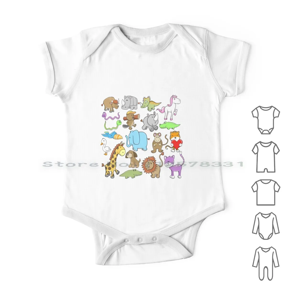 Set Di Giocattoli Per Animali Zoo: Zoo Vestiti Per Neonati Pagliaccetti Tute Di Cotone Zoo Animali Selvatici Africa Cartoon Safari Lion Feline