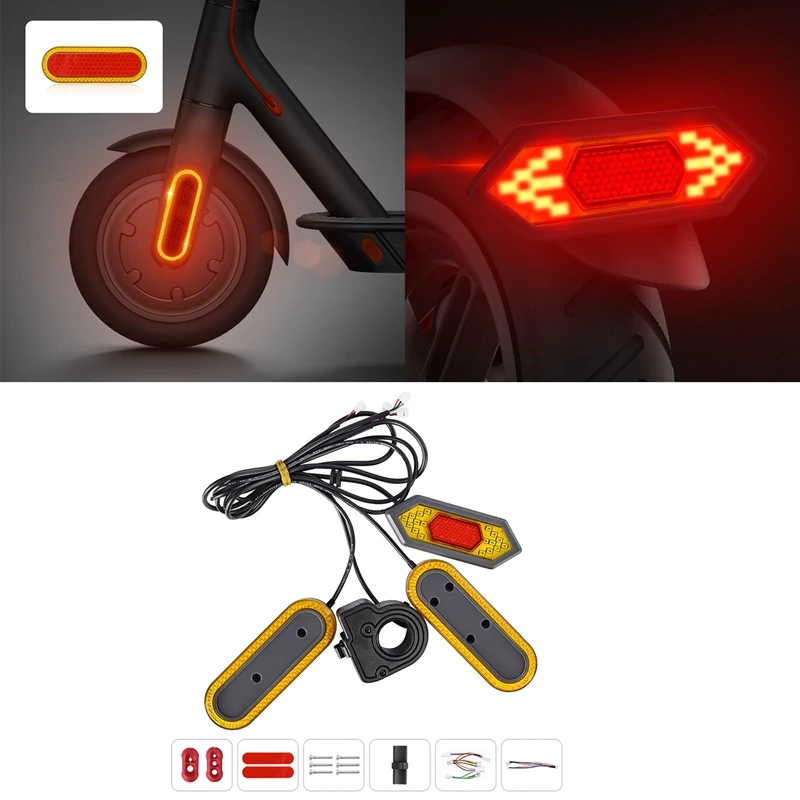 Turn Signal Lamps Abs Replacement For Xiaomi Mi Electric Scooter M365/ Pro/1S /Lite /Essential Scooter Reflective Rear Light