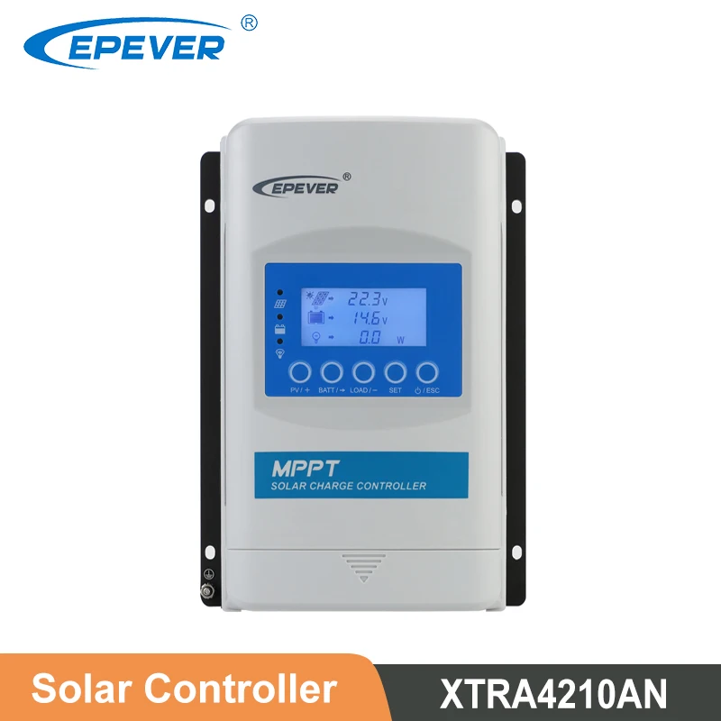 Regolatore Di Carica Solare Epever Mppt 40A 12V 24V Auto Con Display Xds2 Max Pv 100V Per Batterie Al Piombo E Li Xtra4210An