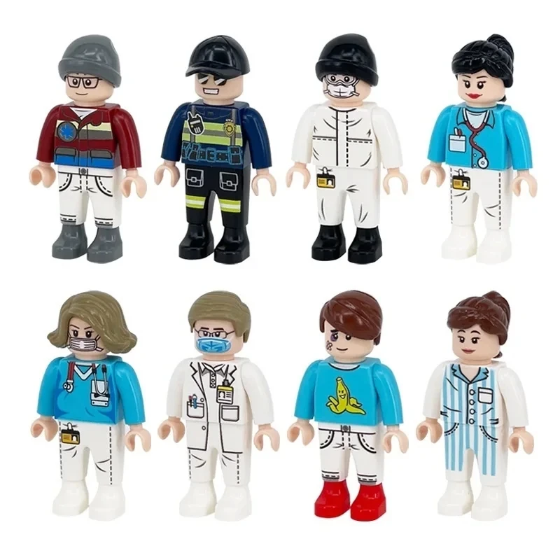 Moc Mini Action Figures Modern Football Astronaut City Playmobil Set Modello Fai Da Te Building Block Mattoni Giocattoli Educativi Juguetes
