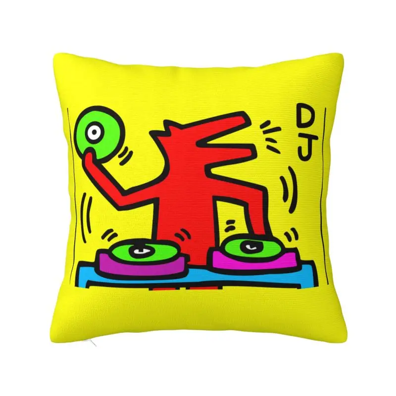 Dj Haring Dance Throw Pillow Haring Geometric Graffiti Modern Cushion Cover Federa In Velluto