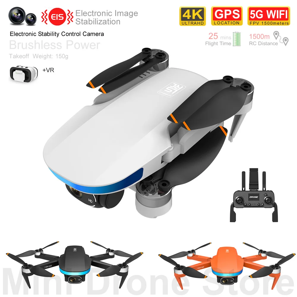 S6S Mini Gps Drone 4K Fotografia Aerea Brushless Rc Elicotteri Giocattolo Regali Quadcopter Pieghevole Con Fotocamera Seguimi Ritorno Gratuito