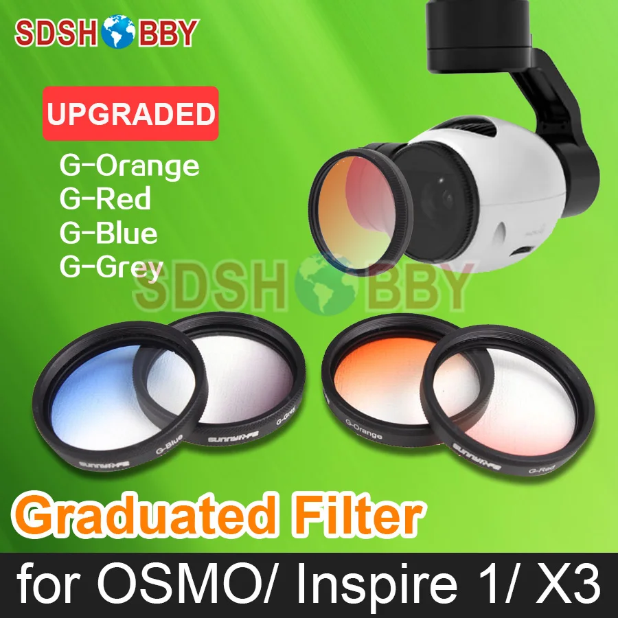 1 Pc Sunnylife Lens Filter Laureato Filter Laureato Arancione/Rosso/Blu/Grigio X3 Filtro Per Dji Osmo /Osmo +/Inspire 1