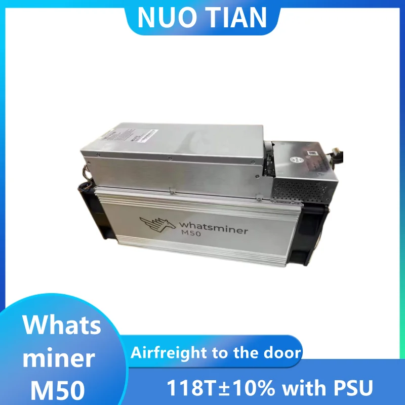 Whatsminer M50 118Th/S ± 10% Da Microbt Sha-256 29 J/T Asic Miner Btc Bitcoin Miner Rispetto A Antminer S19 T19 S17