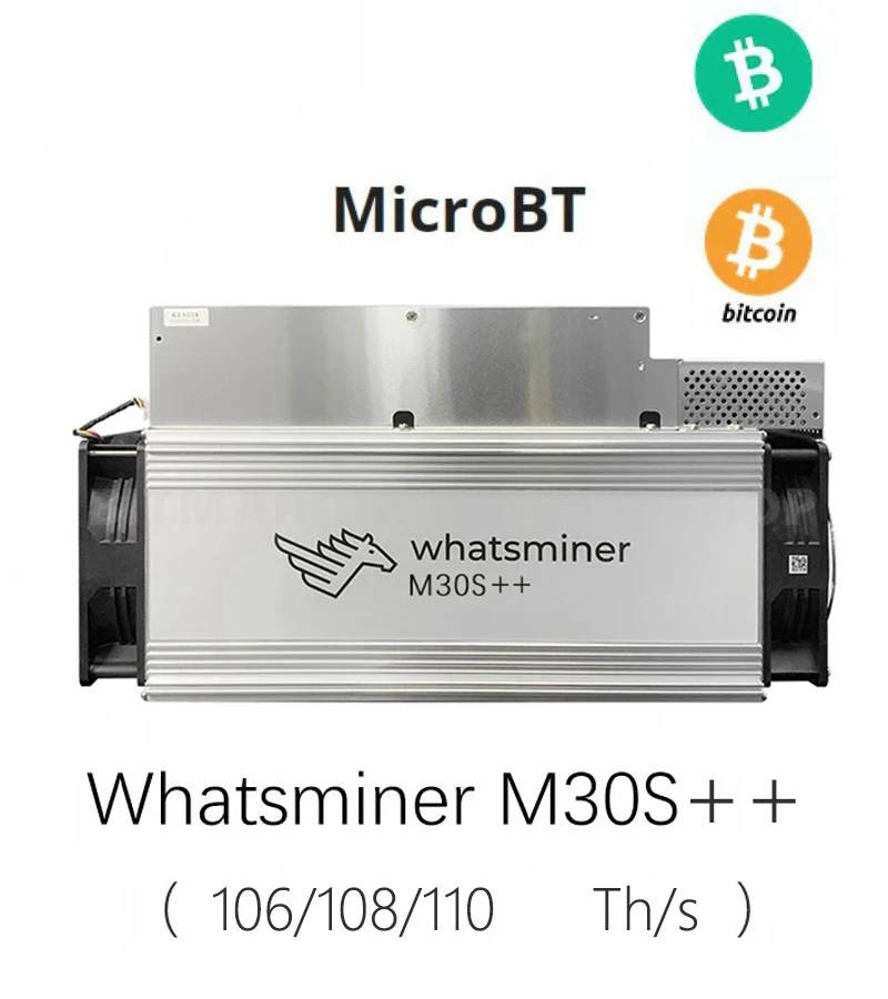 Bitcoin Miner Microbt Whatsminer M30S ++ 110/108/106Th/S Asic Miner Bitcoin Btc Mining Con Alimentatore Sha256