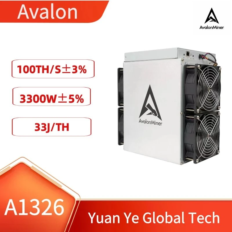 Nuovo Avalon Miner A1326 Btc Miner 100T Hashrate 3300W Bitcoin Asic Crypto Machine