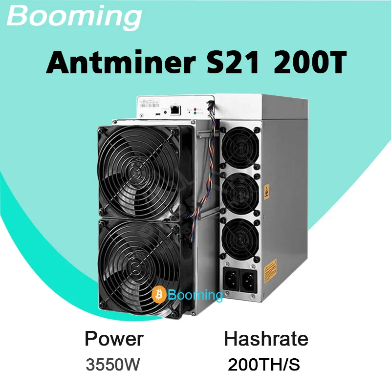 2024 Antminer S21 200Th/S 3550W Sha-256 Bitcoin Bitmain Asic Miner S21 200T Btc Bch Fornitore Di Fabbrica Macchina Mineraria