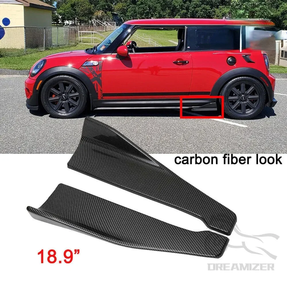 48Cm Gonna Auto Spoiler Labbro Posteriore Gonna Laterale Alette Diffusori Estensione Rocker Splitter Corner Valance Per Mini Cooper 2014-21