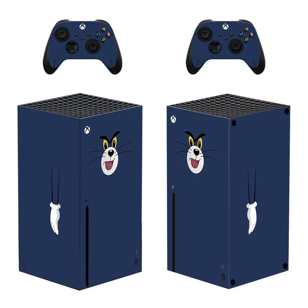 New Cartoon Cat Skin Sticker Decalcomania Cover Per Xbox Series X Console E 2 Controller Xbox Series X Skin Sticker Vinyl
