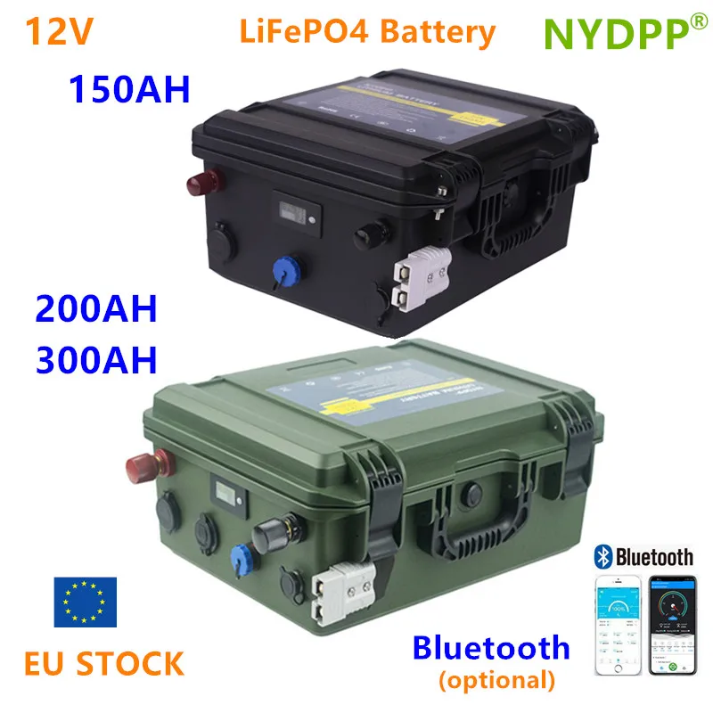 Batteria 12V 150Ah 200Ah 300Ah Lifepo4 Batteria 12V Lifepo4 150Ah 200Ah 300Ah 12V Batteria Al Litio Ferro Fosfato Per Motore