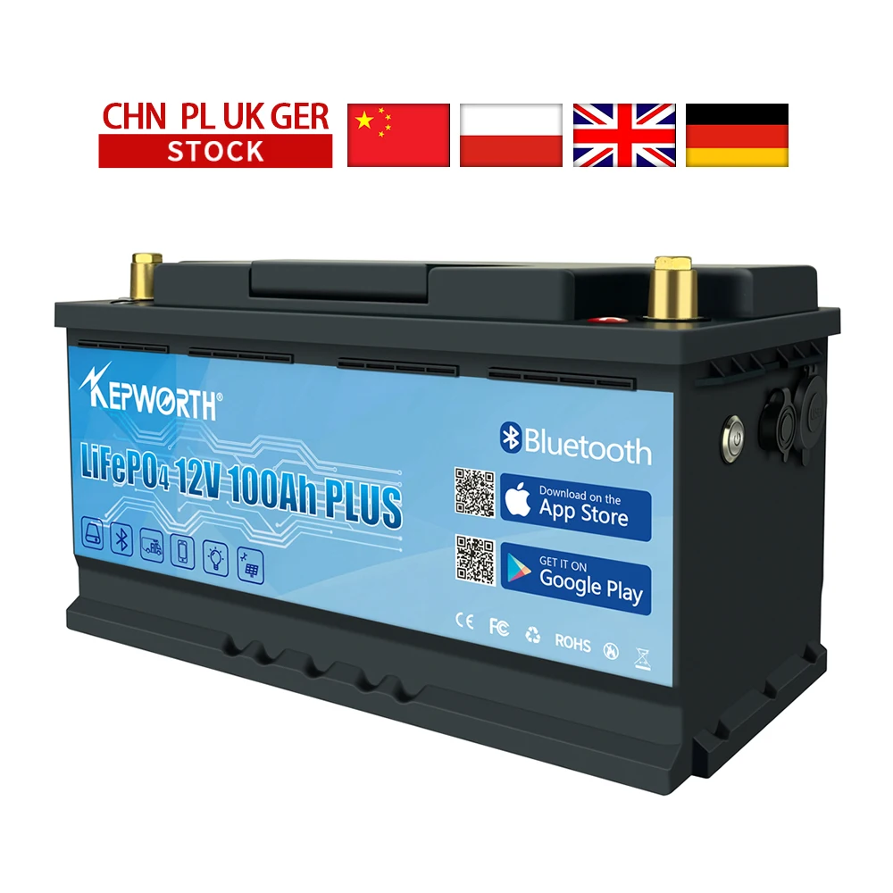 La Più Recente Batteria 12V 100Ah 120Ah 200Ah 24V 100Ah Lifepo4 Bluetooth Integrato Bms Per Camper Camper Golf Cart Off-Road Off-Grid Solar