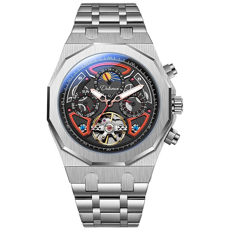Orologi Automatici Di Lusso Di Marca Superiore Orologi Meccanici In Acciaio Orologi Tourbillon Per Uomo Orologi Super Luminosi Impermeabili
