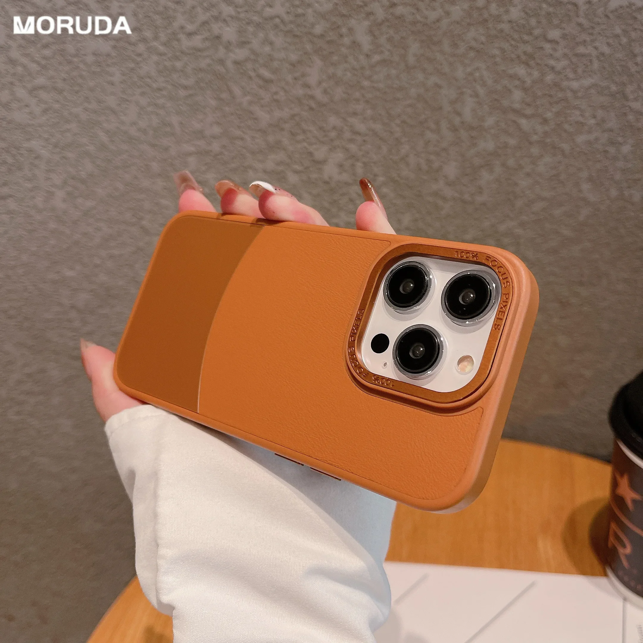 Custodia Per Telefono In Pelle Di Lusso Per Iphone 12 13 14 15 Pro Max 15 Plus Cover Con Colori A Contrasto Alla Moda Per Iphone 15 Pro Soft Cover