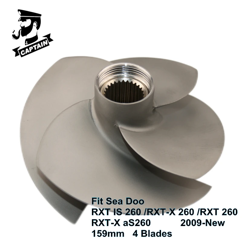 Girante Per Moto D'Acqua Captain 159Mm Fit Seadoo Rxt Is 260 /Rxt-X 260 /Rxt 260 Rxt-X As260 267000945 Jetski Sea Doo Moto D'Acqua Pwc