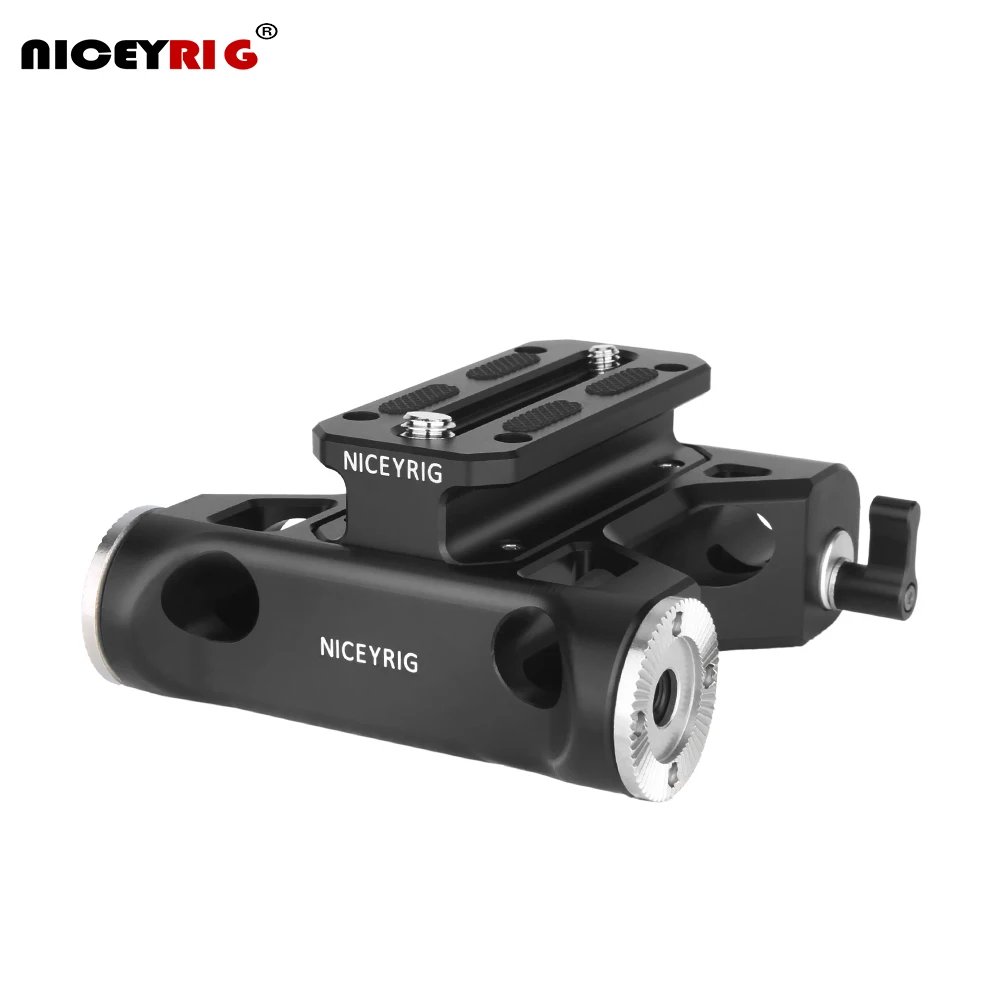 Piastra Di Base Per Riser Niceyrig Con Morsetto Per Asta 15Mm Per Rosetta Arre Per Cannone C100/C300/C500 Sony Fs7/Fs5/Fs9 Red Dsmc2 Kinefinity Cinema