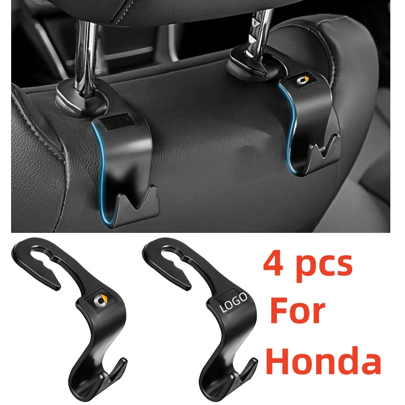 4 Pezzi Sedile Auto Schienale Articolo Rack Mensola Staffa Gancio Di Stoccaggio Per Honda Civic Accord Crv Hrv Jazz Mugen Odyssey Spirior Vezel