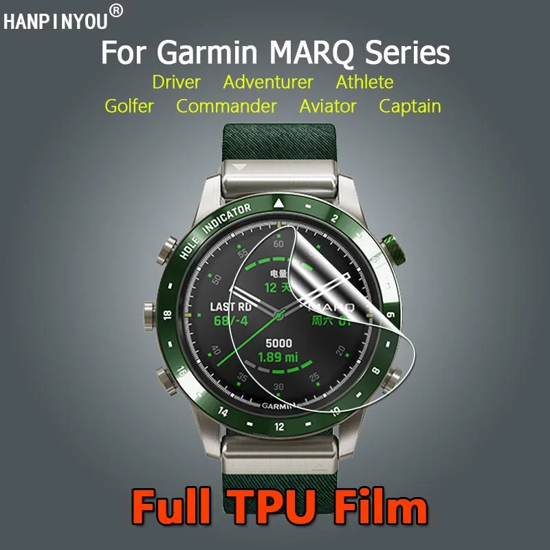 Per Garmin Marq Driver Avventuriero Atleta Golfista Commander Aviator Captain Ultra Clear Soft Tpu Pellicola Salvaschermo-Non Vetro