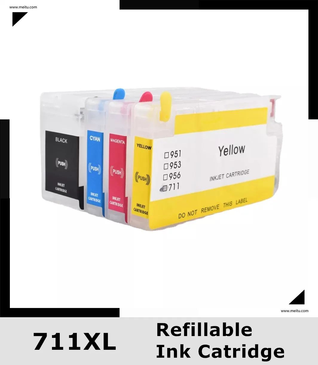 Per Hp 711 Xl Cartuccia Di Inchiostro Riutilizzabile Per Hp Designjet T120 24 120 610 T520 24 T520 36 T520 610 T520 914 Stampante