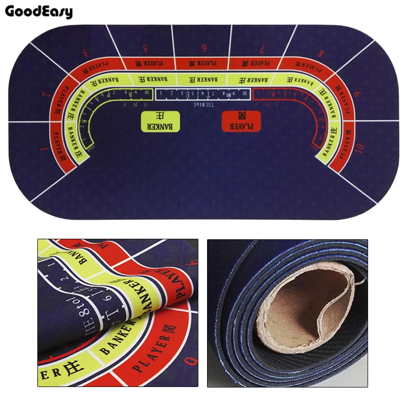 120*60Cm Baccarat Gomma Scamosciata Texas Hold'Em Casino Poker Tovaglia Resistente All'Acqua Poker Table Game Mat